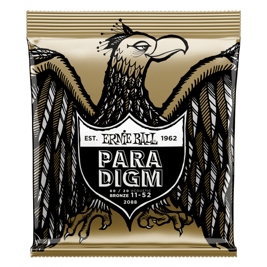 Ernie Ball Paradigm Light 80-20 Bronze Acoustic Guitar Strings 11-52 Gauge