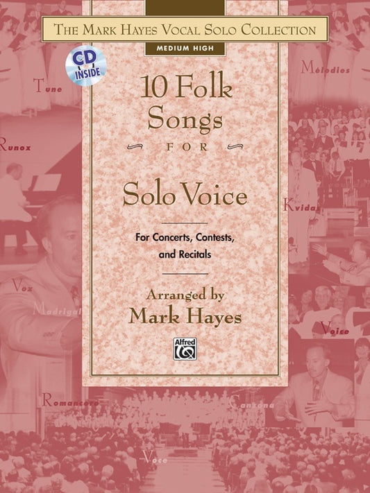 Folk Songs 10 For Solo Voice Med/High Book/CD
