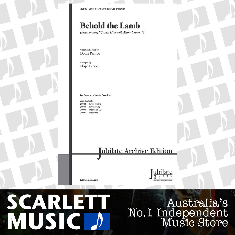 Behold the Lamb SAB with Optional Congregation Choral Sheet Music — view 2