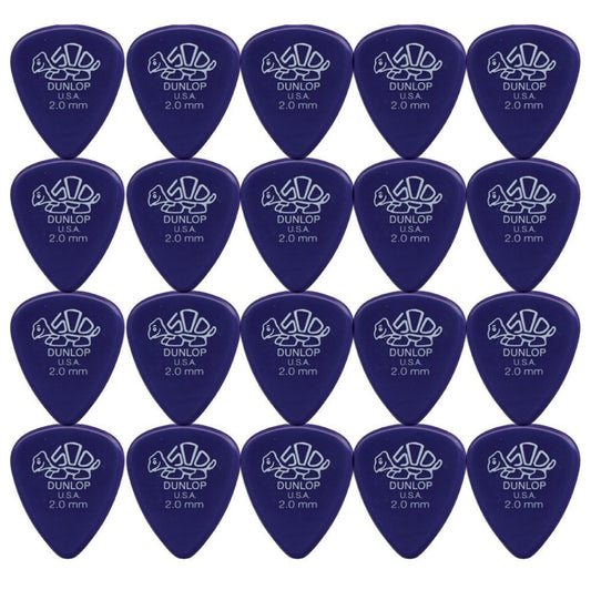 20 x Dunlop Premium DELRIN 500 2.00MM Gauge Guitar Picks 41R