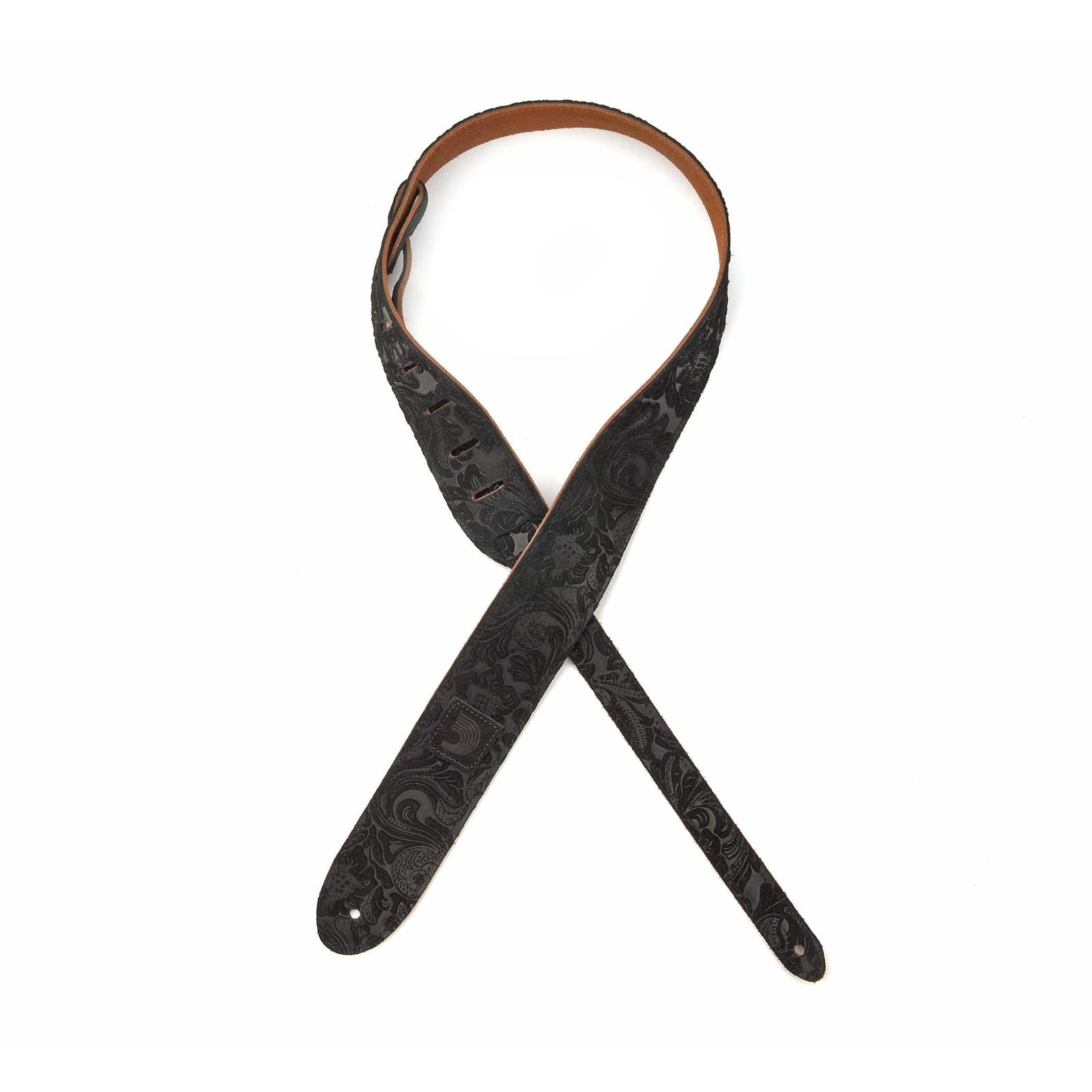 2 Inch Suede Embossed - Black