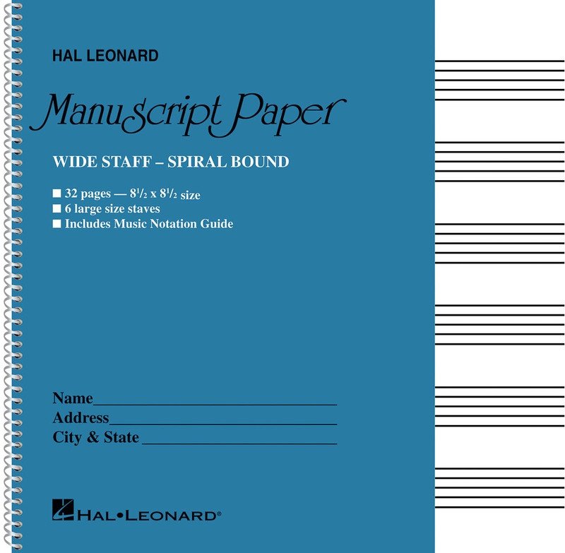 Manuscript Wirebound Wide Staff, 6-Stave 32-Page Aqua (Hal Leonard)