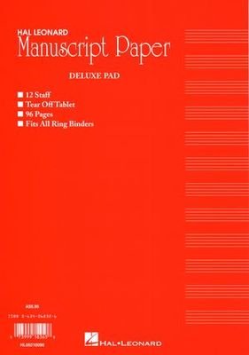 Deluxe Manuscript Pad 96-Page Red — Australian Edition (Hal Leonard Australia)