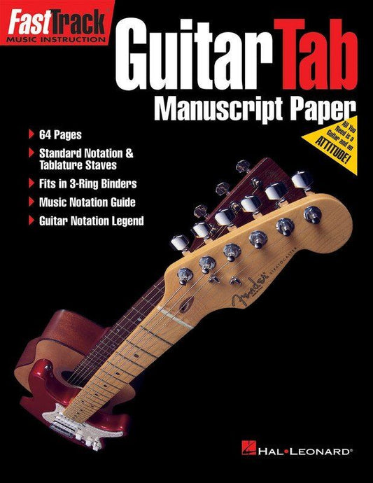 FastTrack Guitar Tab Manuscript Paper 64 Pages with Notation Guide and Guitar Legend