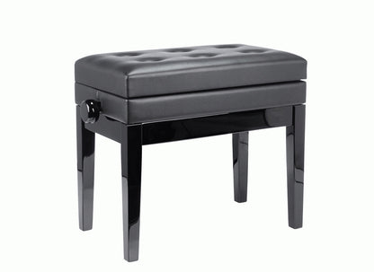 Beale BPB220 Piano Bench Plush Cusion Black w/ Storage
