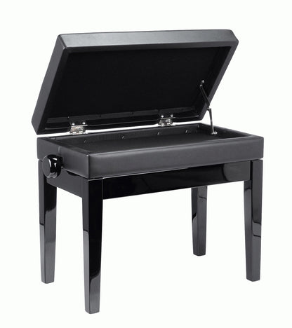 Beale BPB220 Piano Bench Plush Cusion Black w/ Storage — view 2