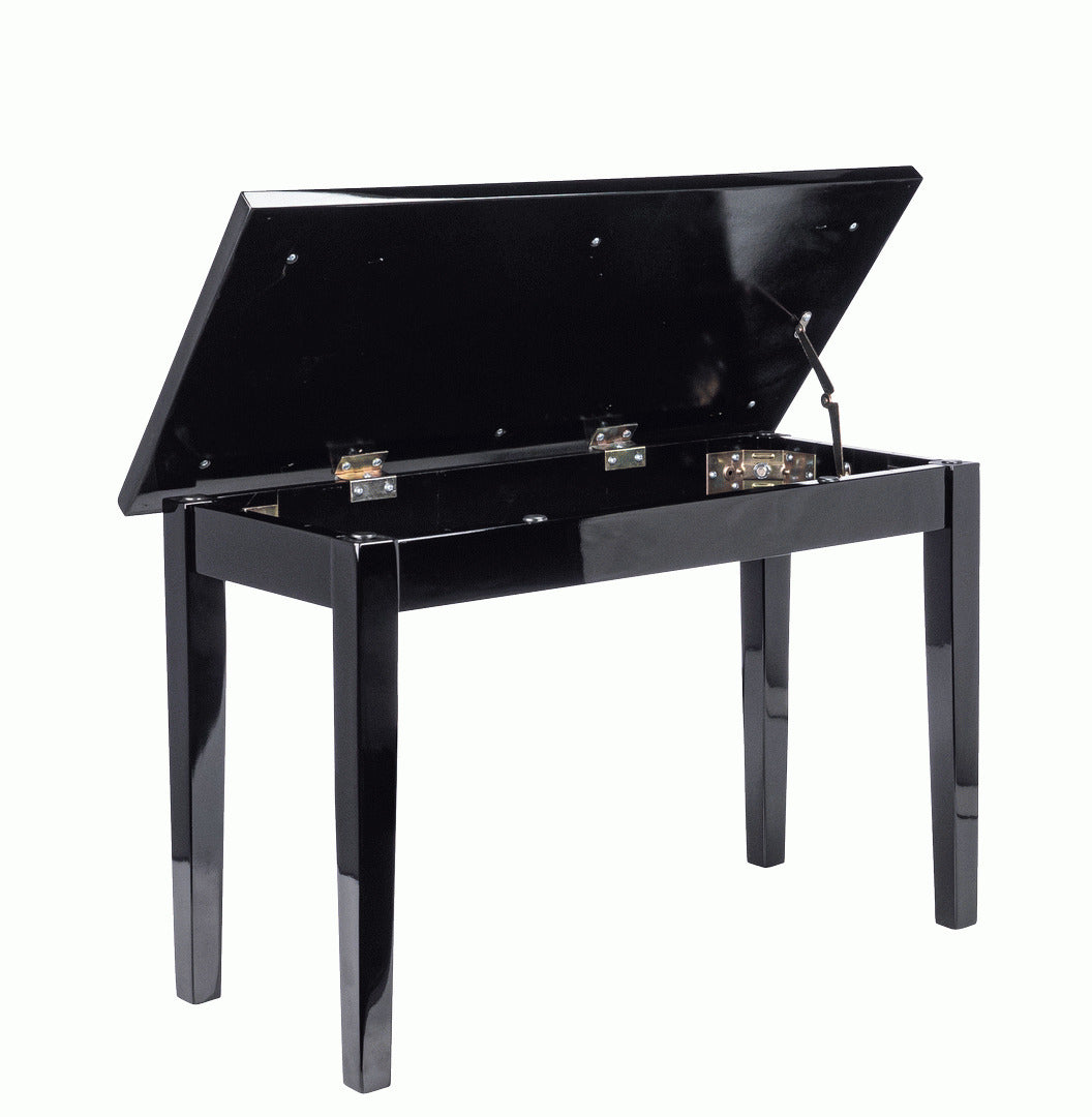 Beale BPB110 Duet Piano Bench Black w/ Storage — view 3