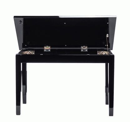 Beale BPB110 Duet Piano Bench Black w/ Storage — view 2