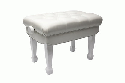 Beale BPB330 Deluxe Grand Piano Bench Adjustable White
