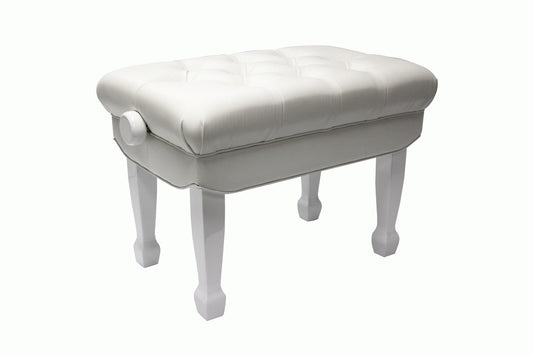 Beale BPB330 Deluxe Grand Piano Bench Adjustable White