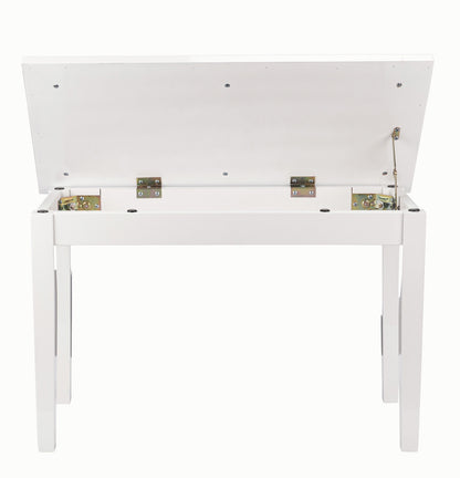 Beale BPB110 Duet Piano Bench White w/ Storage — view 6