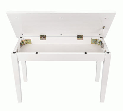 Beale BPB110 Duet Piano Bench White w/ Storage — view 3
