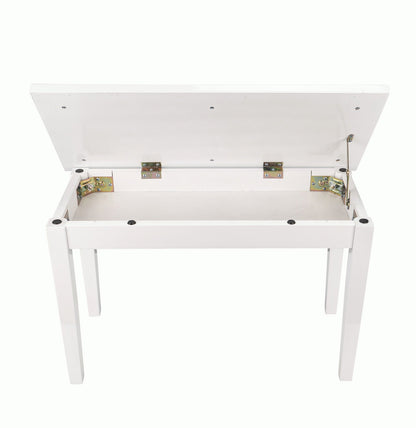 Beale BPB110 Duet Piano Bench White w/ Storage — view 2
