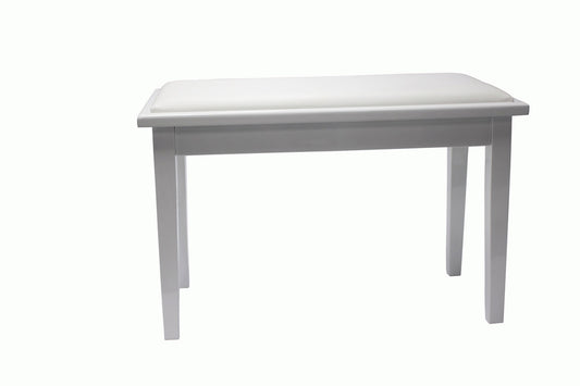 Beale BPB110 Duet Piano Bench White w/ Storage