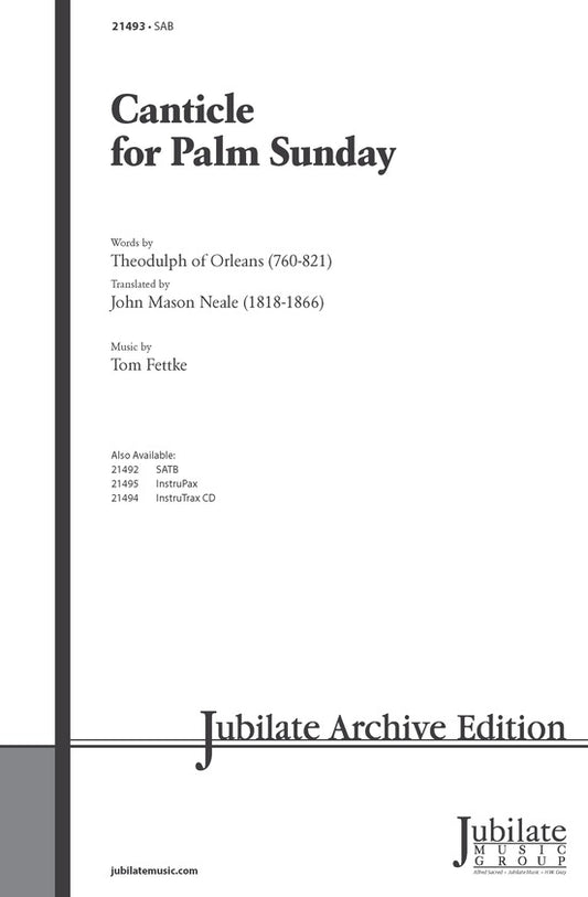 Canticle For Palm Sunday SAB