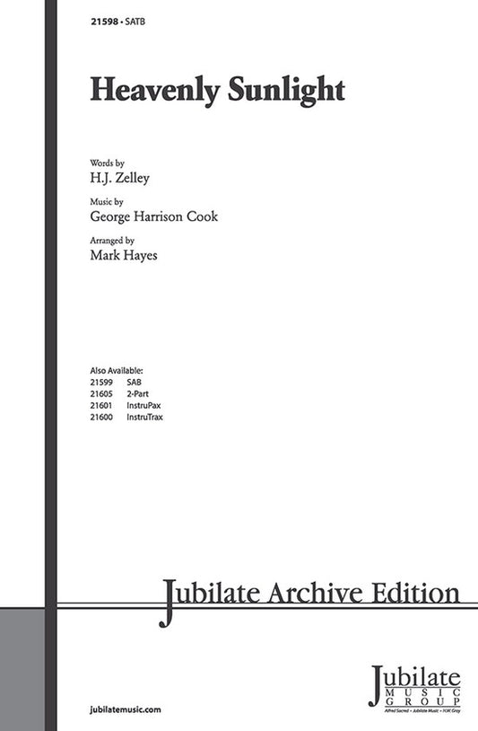 Heavenly Sunlight SATB Arr Hayes