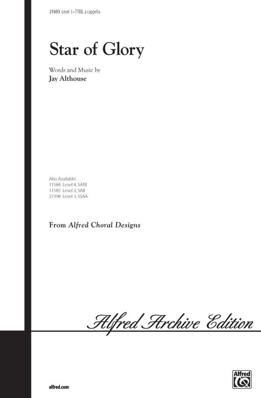 Star of Glory TTBB Choral Sheet Music