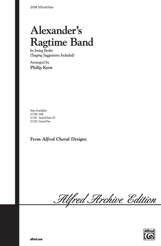 Alexanders Ragtime Band SATB Choral Sheet Music