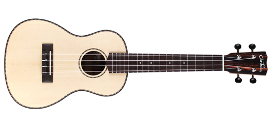 Cordoba 21-C Concert Ukulele with Solid Spruce Top and Ebony Body and Deluxe Bag