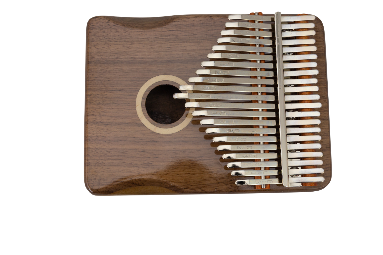 CEGA 21-Key Box Kalimba 21CKW00-XC with Stand and Case - Natural Rosewood Finish — view 2
