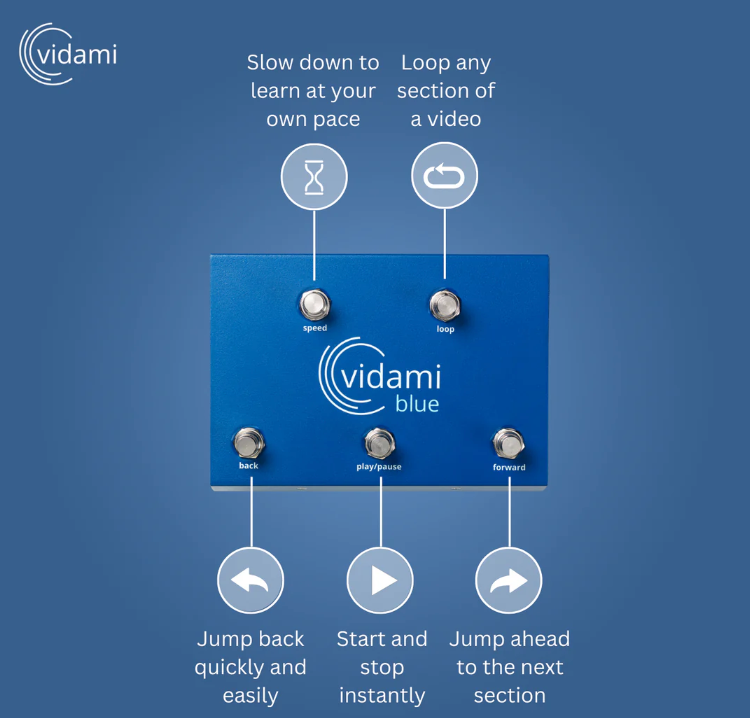 Vidami Blue 3 in 1 Wireless Video Controller with Bluetooth and Rechargeable Battery — view 2