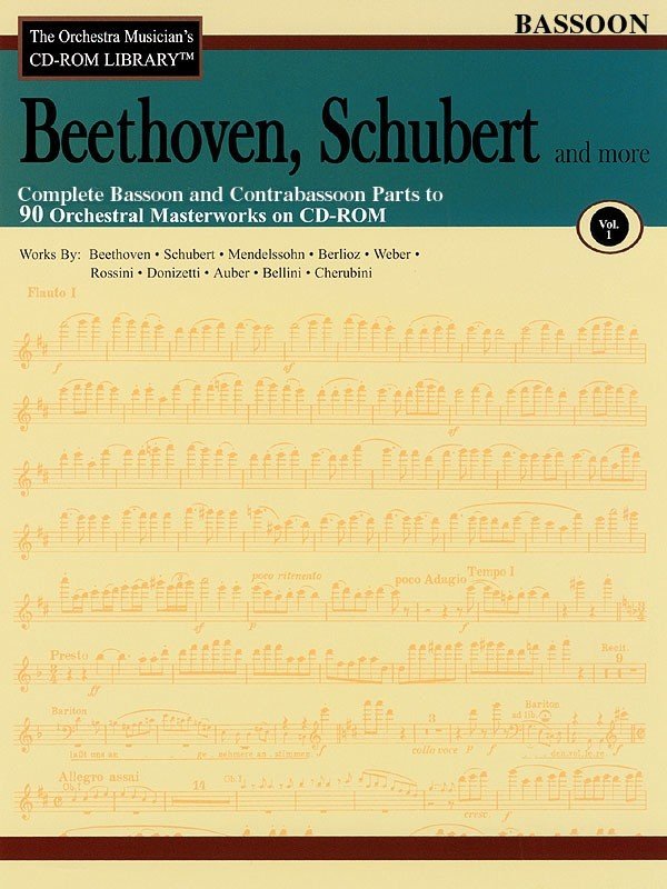 Beethoven & Schubert CD-ROM Library for Bassoon, Vol. 1 (Hal Leonard)