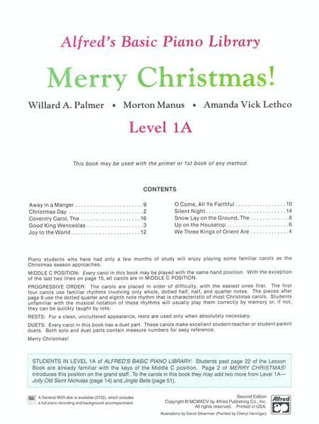 ABPL Merry Christmas! Book 1A - Piano Sheet Music with Graded Carols and Duet Parts — view 2