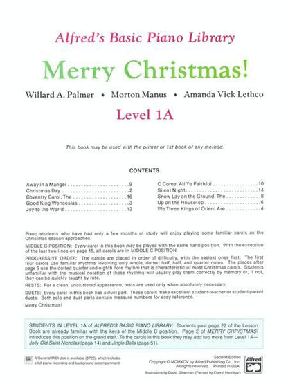 ABPL Merry Christmas! Book 1A - Piano Sheet Music with Graded Carols and Duet Parts — view 2