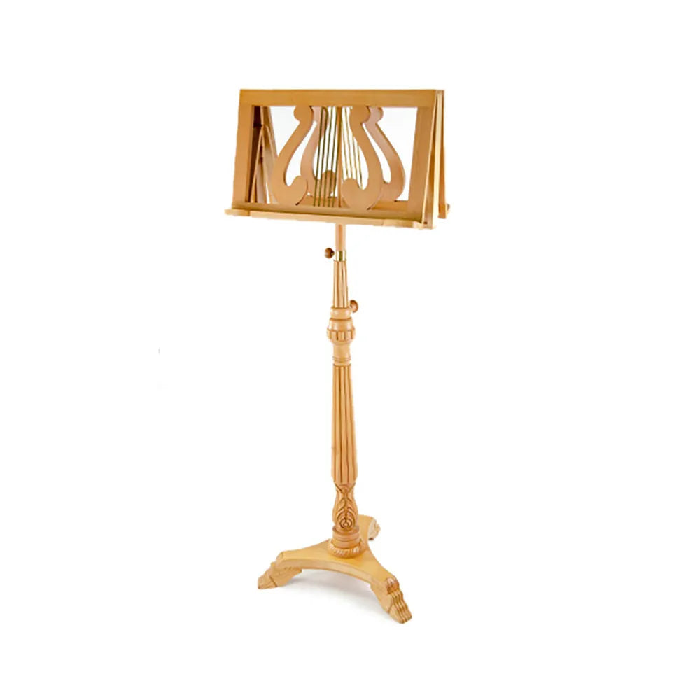 Double Tray Victoria Music Stand in Beechwood with Adjustable Height and Tilt