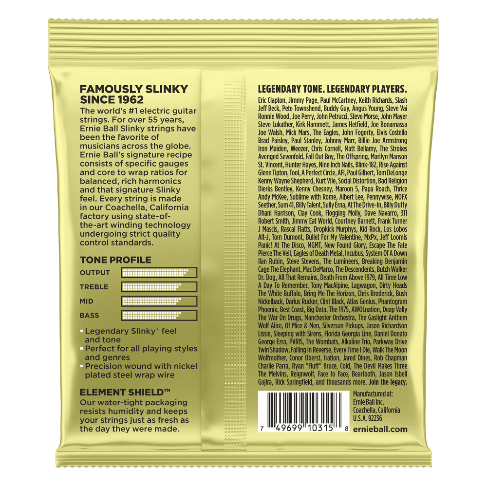 Ernie Ball Mammoth Slinky Nickel Wound Electric Guitar Strings, 12-62 Gauge — view 2