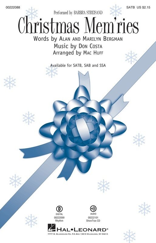 Christmas Mem'ries — SSA Choral (Hal Leonard)