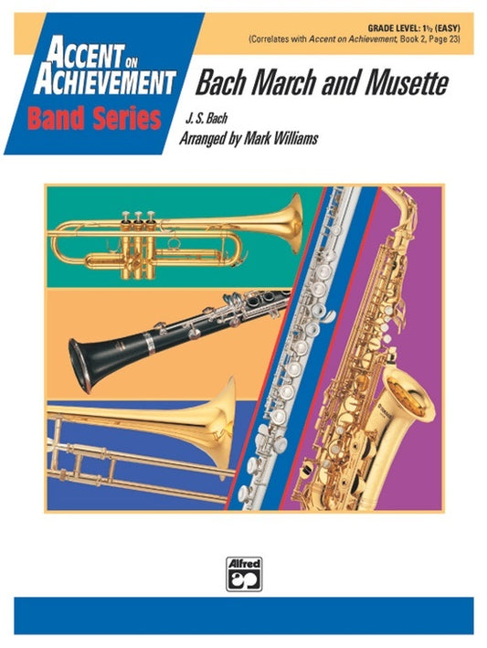 Bach March and Musette Concert Band Sheet Music Grade 1.5