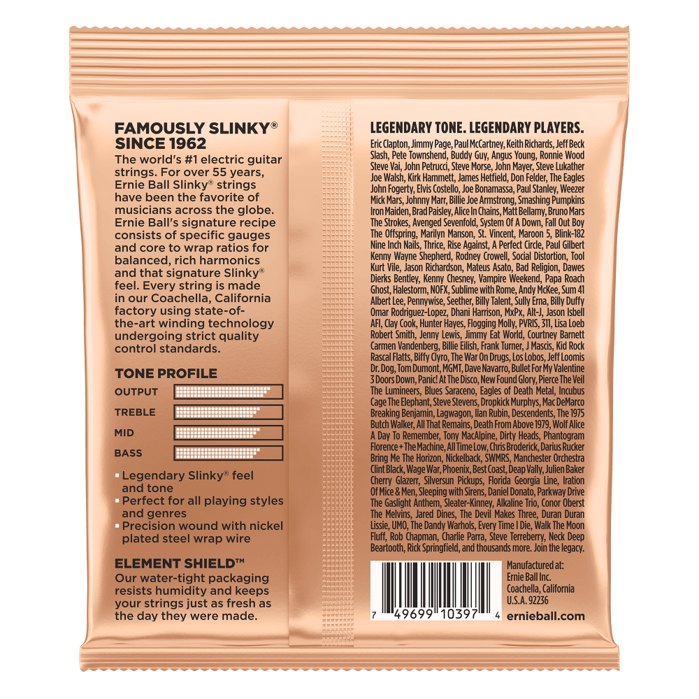 Ernie Ball 2224 Turbo Slinky 9.5-46 Electric Guitar Strings — view 2