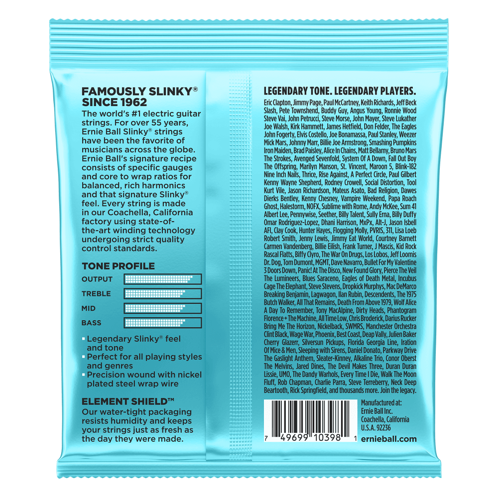 Ernie Ball 2228 Mighty Slinky 8.5-.40 Electric Guitar Strings — view 2