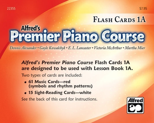Premier Piano Course Flash Cards Level 1A