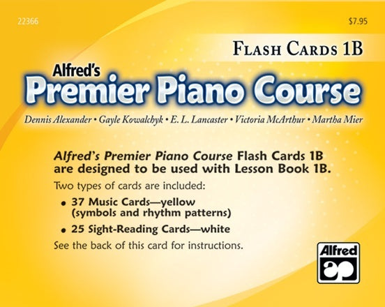 Premier Piano Course Flash Cards Level 1B