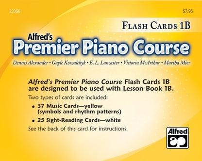 Premier Piano Course Flash Cards Level 1B