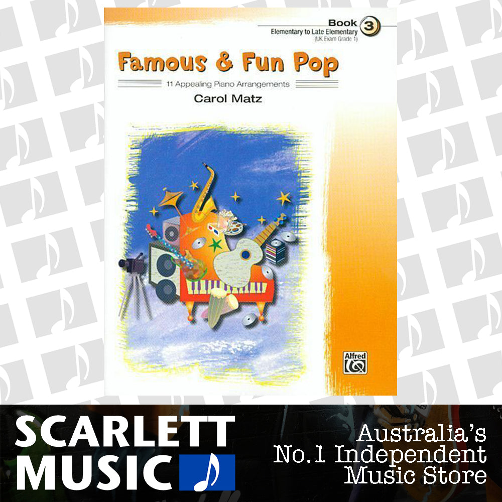 Famous and Fun Pop Book 3 Late Elementary Songs By Carol Matz — view 2
