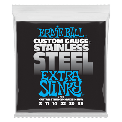 Ernie Ball Extra Slinky Stainless Steel Wound Electric Guitar String, 8-38 Gauge