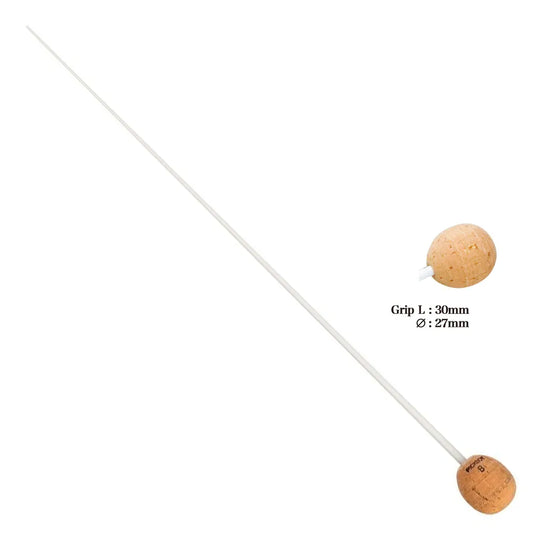 Pickboy FT-150B Fibreglass Baton with Cork Grip - 340mm, 7.6g, Clear Protective Tube