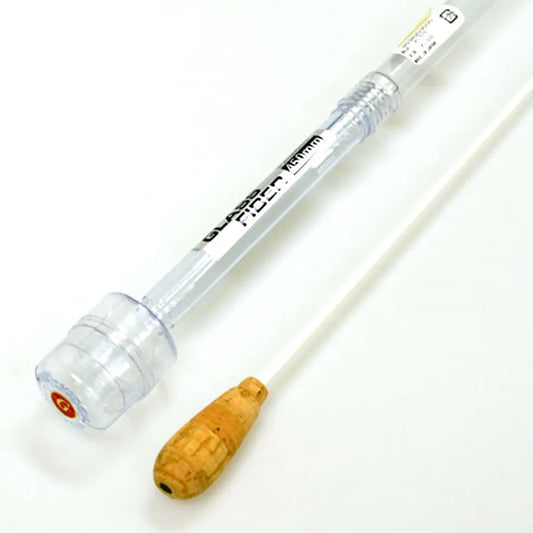 Pickboy FT-150G Fibreglass Baton with Cork Grip - 450mm, Lightweight, White Plated Shaft, Includes Clear Safety Case