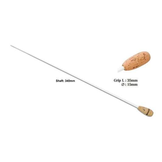 Pickboy FT-150J Fibreglass Baton with Cork Grip - 340mm, Lightweight, Made in Japan, Supplied in Protective Tube