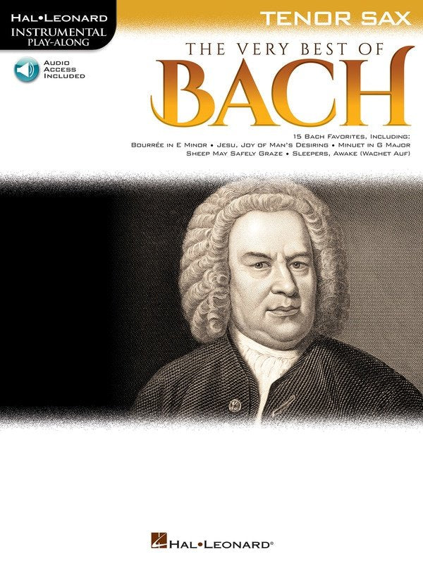 The Very Best of Bach for Tenor Sax — Book/Online Audio (Hal Leonard / Instrumental Play-Along)