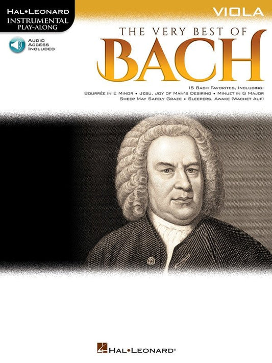 The Very Best of Bach for Viola — Book/Online Audio (Hal Leonard / Instrumental Play-Along)
