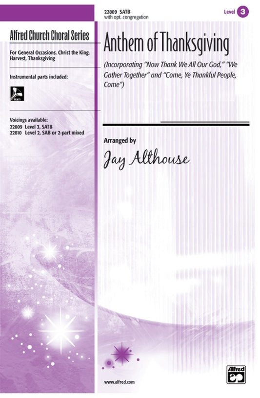 Anthem of Thanksgiving SATB/Optional Congregation Choral Sheet Music