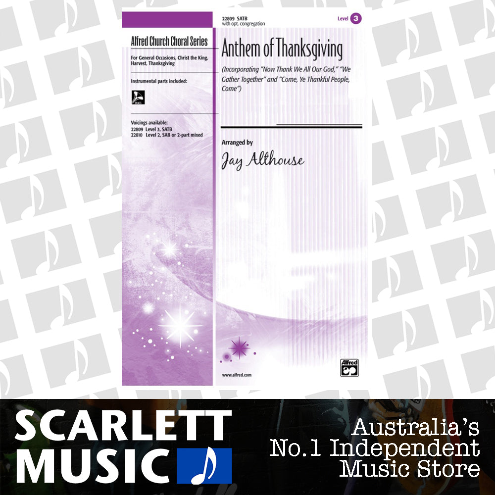 Anthem of Thanksgiving SATB/Optional Congregation Choral Sheet Music — view 2