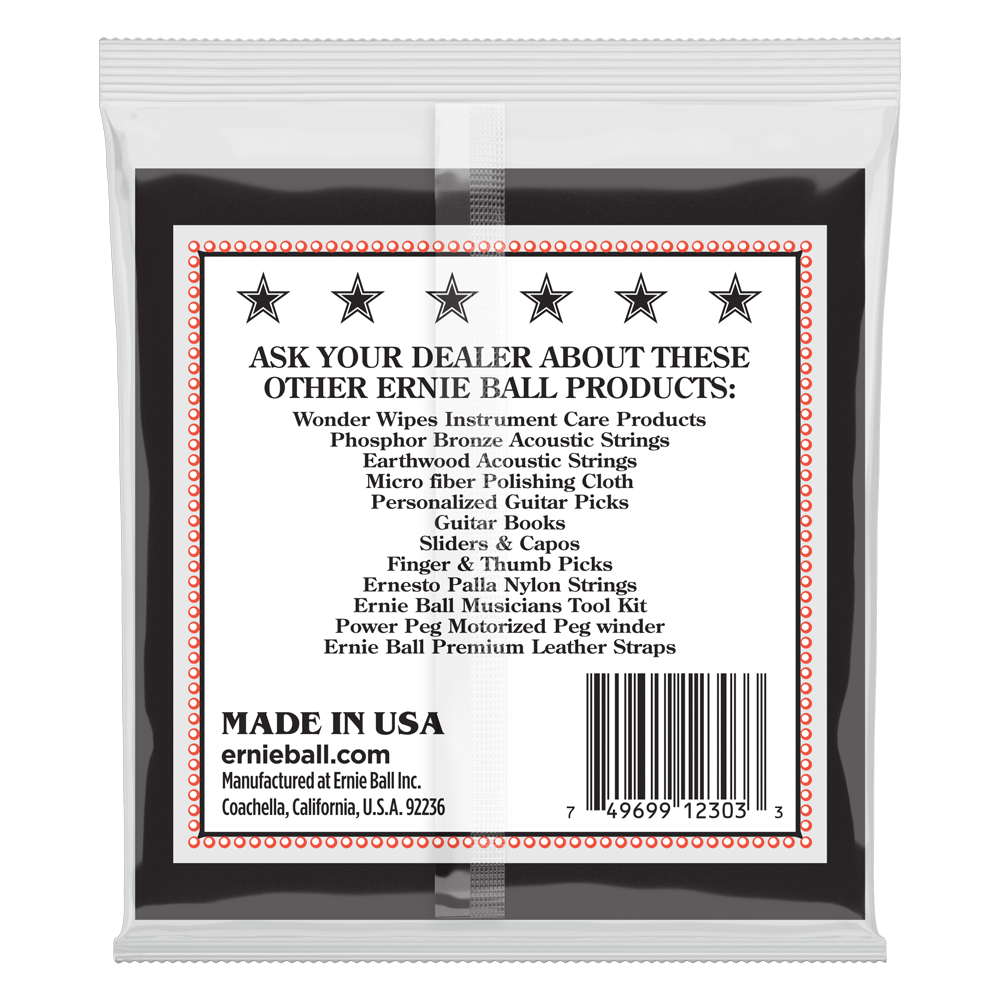 Ernie Ball Medium Loop End Stainless Steel Tenor Banjo Guitar Strings, 10-30 Gauge — view 2