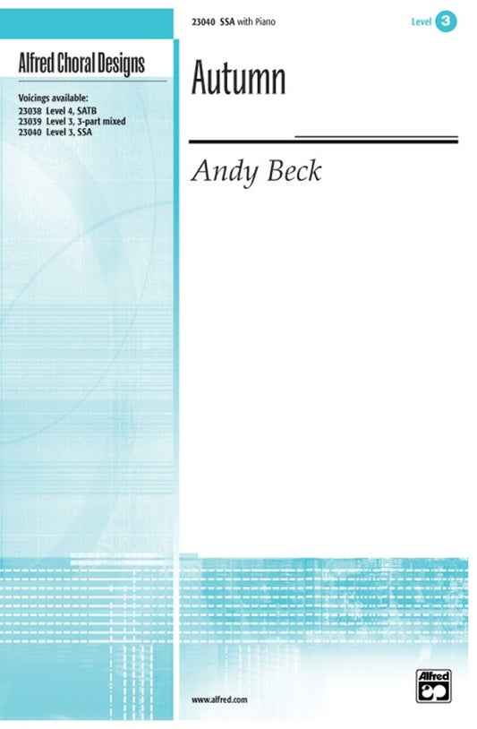 Autumn SSA/PNO Level 3 Choral Sheet Music