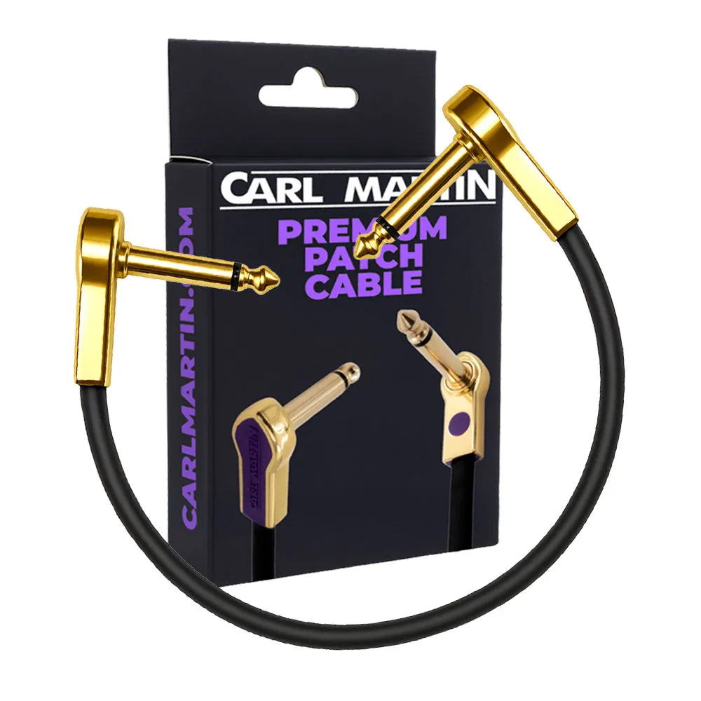 Carl Martin Gold-Plated 15cm Premium Flat Patch Cable for Guitar Pedalboards