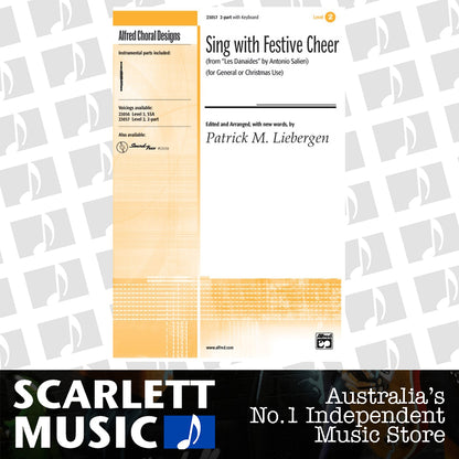 Sing With Festive Cheer 2 Part Choral Sheet Music for Piano and Optional Flutes — view 2